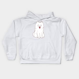 Cute samoyed dog Kids Hoodie